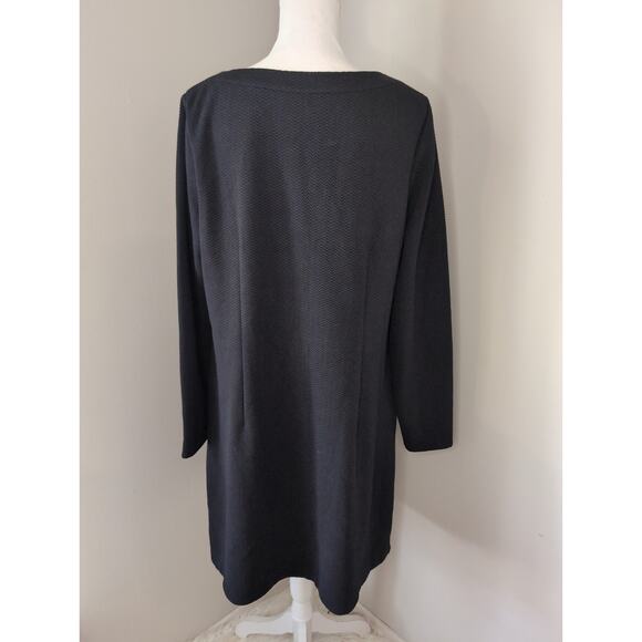 Boden black textured plain minimalist pocket dress 14 - Picture 5 of 8